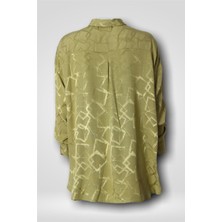Hilal Moda Vv 4121 Jakarlı Saten Gömlek