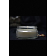 ARBUQ Concept Kapaklı Küçük Cam Kavanoz Mum 50ml Portakal Kokulu Beyaz Renkli-%100 Doğal Soya Wax