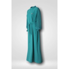 Hilal Moda Pr 3001 Broşlu Kuşaklı 145 cm Elbise
