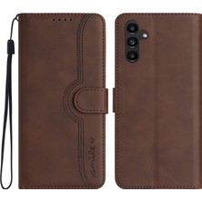 Seashell Digital Samsung Galaxy A15 5g Cüzdan Kılıf Deri Flip Telefon Kapağı-Kahve (Yurt Dışından)