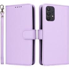 Seashell Digital Samsung Galaxy A32 4g (Ab Versiyonu) Cüzdan Kılıf Çıkarılabilir 2'si 1 Arada Deri Kapak-Mor (Yurt Dışından)