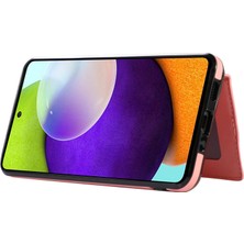 Seashell Digital Samsung Galaxy M32 5g Kılıf Kickstand Tpu + Pu Deri Kart Tutucu Telefon Kapağı-Gül Altın (Yurt Dışından)