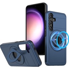 Seashell Digital Samsung Galaxy S24+ Telefon Kılıfı Magsafe-Blue ile Uyumlu Manyetik Kickstand Kapağı (Yurt Dışından)