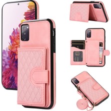 Seashell Digital Samsung Galaxy S20 Için 4g/5g Kart Tutucu Telefon Kılıfı Tpu+Pu Deri Kickstand Telefon Kapağı-Gül Altın (Yurt Dışından)