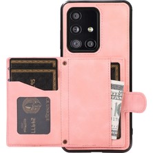 Seashell Digital Samsung Galaxy A51 5g Kart Tutucu Tpu + Pu Deri Telefon Kılıfı Kickstand Telefon Kapağı-Gül Altın (Yurt Dışından)