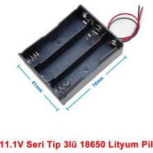 Robiz 18650 3lü Pil Kutusu Seri 3 Adet 11.1V Seri Lityum Lion Batarya Yuvası Mobil Güç Kaynağı Powerbank