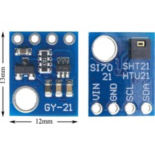 Robiz HTU21 5V Sıcaklık ve Nem Sensör Modülü Iıc I2C Yüksek Hassasiyet Iıc Dijital Nem Sensörü Klima