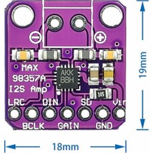 Robiz MAX98357 I2S 5V 3W Ses Yükseltici Amfi Class D Dijital Ses Müzik Kuvvetlendirici Amfilikatör Dac
