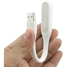 Robiz USB LED Lamba 15CM Beyaz Renk Işık Portatif Taşınabilir Gece Lambası Masa Aydınlatma