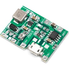 Robiz TP4056 18650 Lityum Pil Şarj Micro USB Ayarlı Voltaj Yükseltici 3-7V To 27V Boost Step Up Lion Akü