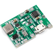 Robiz TP4056 18650 Lityum Pil Şarj Micro USB Ayarlı Voltaj Yükseltici 3-7V To 27V Boost Step Up Lion Akü