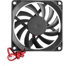Robiz Dc 12V Fan 80X80MM 8010 8X8CM Sessiz 2 Pin Fırçasız Soğutma Fanı Kuluçka Ekran Kartı Cooler