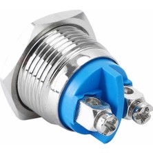 Robiz 16MM Metal Panel Montaj Yüksek Kafa Push Buton No Dc 6A 12V Ac 3A 250V IP67 Su Geçirmez