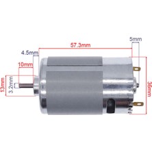 Robiz RS555 Dc Motor 12V 7500RPM Yüksek Hız Tork Matkap Torna Cnc Router Motor Dairesel