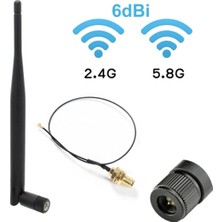 Robiz 6dbi Sma Erkek Anten 35CM Ipex Kablo Ufl Soket Dual Band 2.4ghz