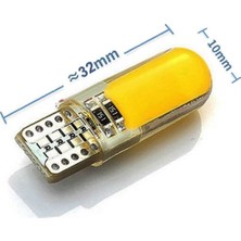 Robiz T10 Silikon Sarı LED Dc 12V Araba Aydınlatma Ampul Yan Park Lamba