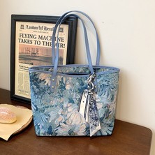 Lebeigo Işe Gidip Gelirken Büyük Kapasiteli Çanta 2024 Sonbahar ve Kış Yeni Kadın Çantası Moda Retro Omuzdan Askili Çanta Popüler High-End Tote Çanta (Yurt Dışından)