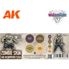 Ak Interactive 1076 4X17 Ml. Zombie Skin Renkleri, Akrilik Model Boyası Seti