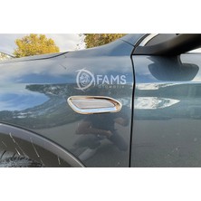 Fams Otomotiv Fiat Egea Krom Sinyal Çerçevesi 2 Parça 2015 Üzeri Paslanmaz Çelik