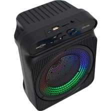 UltraTekno Rgb LED Işıklı Kablosuz Bluetooth Hoparlör Radyo Usb/aux/mikrofon/sd Kart Özellikli