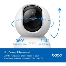 TP-LINK Tapo C210, 2K 3MP İç Mekan Wi-Fi Güvenlik Kamerası, Hareket Tespit ve Takibi, 360°, 9m Gece Görüşü, Çift Yönlü Sesli İletişim, Bebek Ağlaması Tespiti + Sandisk ULTRA 128GB Hafıza Kartı