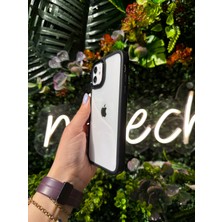 Nftech Apple iPhone 11 Uyumlu Kılıf Şeffaf Koruyucu Kenarlı Renkli Kılıf