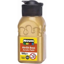 Nova Color Akrilik Boya Şişe 100 gr Altın  NC-2035