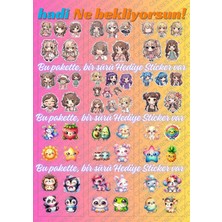 Ceres Studio Şeffaf Kawaii Girls Su Geçirmez Sticker Kawaii Cute Girls & Animals Etiket Seti