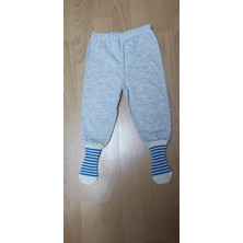 Fuar Baby Açık Gri Çoraplı Pijama Altı (Kalın Kumaş)