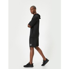 Koton Spor Şort Beli Bağcıklı Slogan Baskılı Cep Detaylı