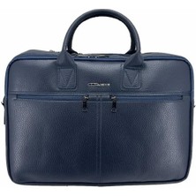 Çanta Yurdu Ççs London 71452 Vegan Deri Laptop Evrak Çantası 15 Inç Lacivert