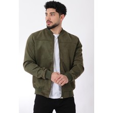 Stil Kombin Kolej Yaka Bel Lastikli Süet Mevsimlik Mont Bl 1711-60287