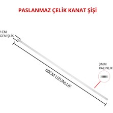 Genel Alba Paslanmaz Yassı Kanat Şişi 3'lü Paket 60 cm