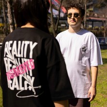 Rascape Beyaz Bisiklet Yaka T-Shirt