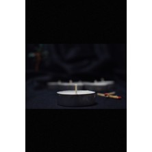 ARBUQ Concept Küçük Standart Tealight Mum 8'li Kokusuz Beyaz Renkli-%100 Doğal Soya Wax