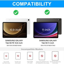 M.tk moveteck Samsung Galaxy Tab S9 / S9 Fe 10.9 Kablosuz Bluetooth Türkçe Q Klavyeli Tablet Kılıfı