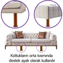 Glaswen Modül Ayarlanabilir Destek Ayağı 15 x 23 cm Kahverengi Ayak Mobilya Kanepe Baza Koltuk Ünite Ayakları