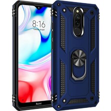 FUJİMAX Xiaomi Redmi 8 Kılıf Yatay ve Dikey Kullanıma Özel Zırh Özelliki Yüzüklü Telefon Kılıfı