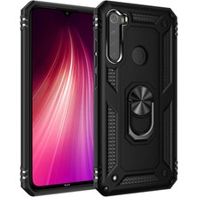 FUJİMAX Xiaomi Redmi Note 8 Kılıf Yatay ve Dikey Kullanıma Özel Zırh Özelliki Yüzüklü Telefon Kılıfı