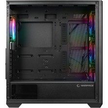 Rampage VORTEX V3 Siyah Mesh Temperli Cam 4*RGB Fan + Hub E-ATX Gaming Oyuncu Kasası