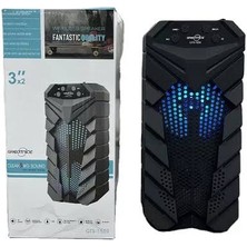 Roxy Gts 1559 3"x2 Fantastik Bluetooth Hoparlör Fm USB Tf Aux Destekli Rgb Işıklı 10W Speaker