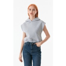FullaModa Basic Kapüşonlu Kız Çocuk Sweatshirt