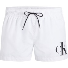 Calvin Klein Beyaz Erkek Şort Mayo KM0KM01015YCD
