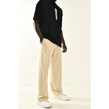 Bej Basic Baggy Fit Pantolon