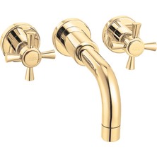 E.C.A Eca Quadrille Ankastre Lavabo Bataryası Duvardan Altın Renkli 102806029