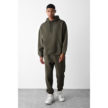 Yakamel Erkek 3 Iplik Oversize Jogger Eşofman Takımı