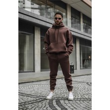 Yakamel Erkek Oversize Içi Puf Kalın Eşofman Takımı