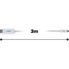 Pmr Mini Displaypot To HDMI Kablo 3 Metre Beyaz