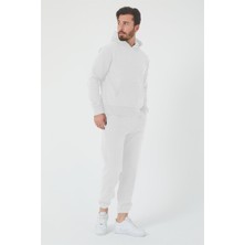 Yakamel Erkek Kapşonlu Kanguru Cep Jogger Eşofman Takımı