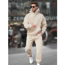Yakamel Erkek Oversize 3 Iplik Paçası Lastikli Eşofman Takımı